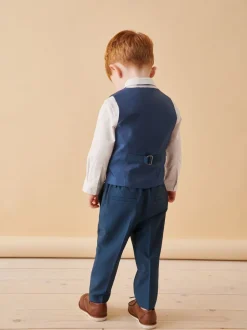 Next Bleu - Gilet, chemise, pantalon & Nœud papillon (3mths-9yrs) Clearance