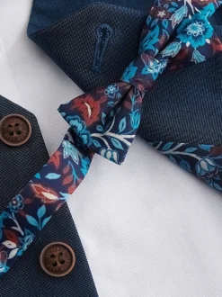 Next Bleu - Gilet, chemise, pantalon & Nœud papillon (3mths-9yrs) Clearance