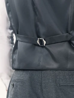 Next Bleu - Gilet de costume en laine mérinos mélangée Sale