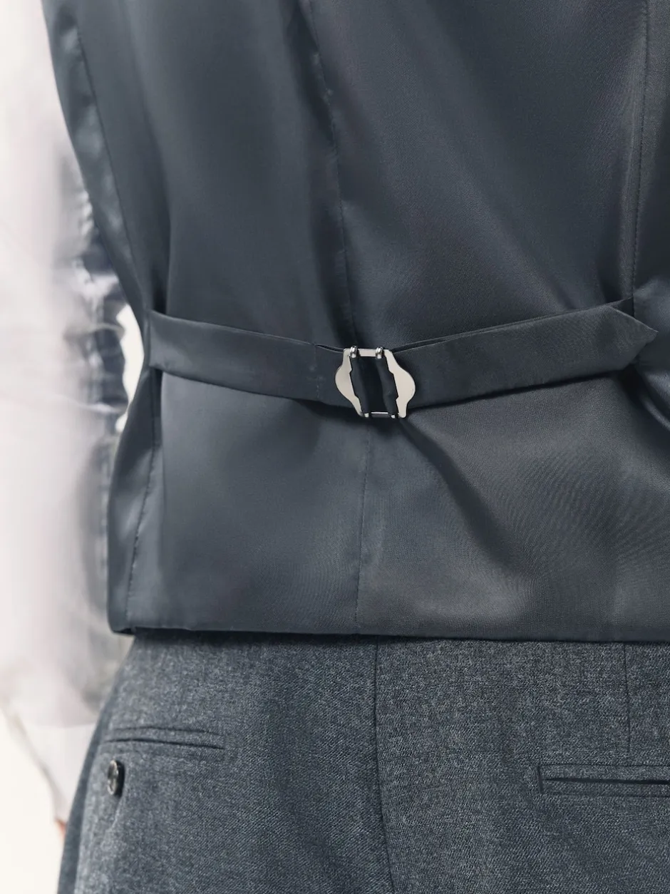 Next Bleu - Gilet de costume en laine mérinos mélangée Sale