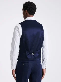 MOSS Bleu - Gilet Ajusté Donegal en tweed Hot