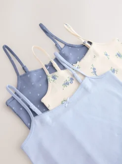 Next Bleu - Gilets cami imprimés à bretelles Lot de 3 (1.5-16ans) Clearance