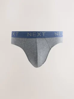 Next Bleu / Gris chiné - Lot de 10 - Slips riches en coton Hot
