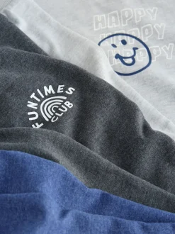 Next Bleu / Gris Slogan - Lot de 3 pyjamas décontractés (9mois à10ans) Outlet