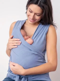 Seraphine Bleu - Haut Skin to Skin bébé sans manches Discount