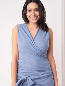 Seraphine Bleu - Haut Skin to Skin bébé sans manches Discount