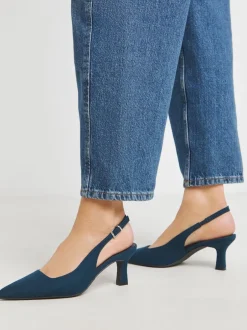 JD Williams Bleu - Chaussures à talons à bride arrière à bout pointu New