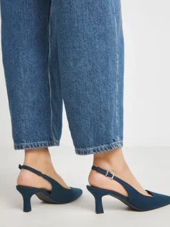 JD Williams Bleu - Chaussures à talons à bride arrière à bout pointu New