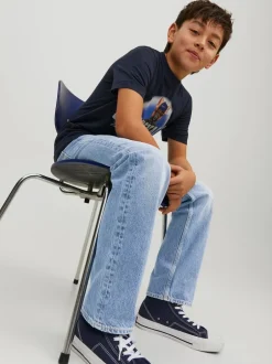 JACK & JONES JUNIOR Bleu - Jean Chris coupe décontractée noir Hot