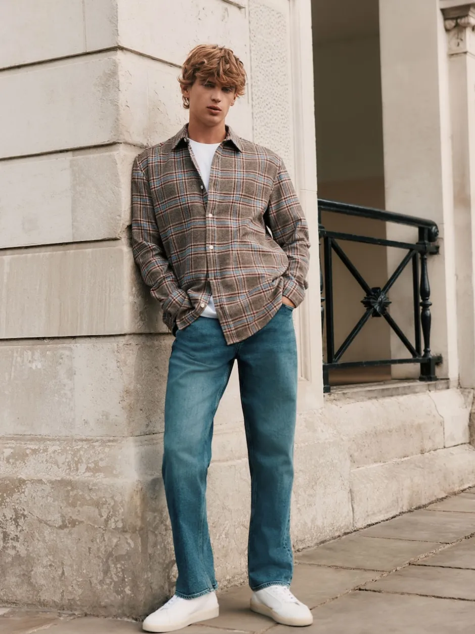 Next Bleu - Jean Signature brossé douillet en laine Clearance