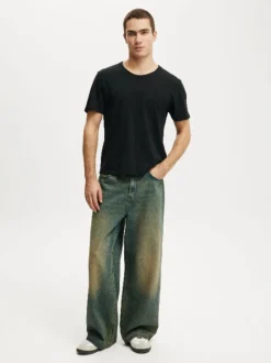 Cotton On - Jean super ample Bleu Outlet