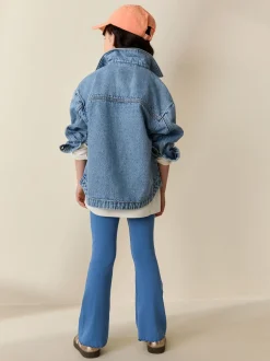 Next - Leggings évasés à côtes (3-16ans) Bleu Online