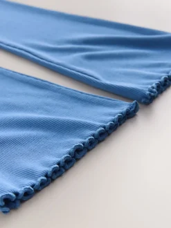 Next - Leggings évasés à côtes (3-16ans) Bleu Online