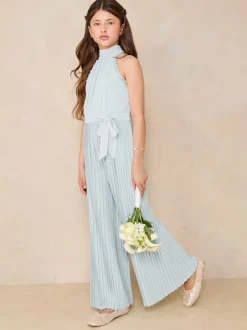 Lipsy Bleu - Licol Embelli Occasion Combinaison (5-16yrs) New