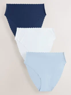 Next Bleu - Lot 3 culottes festonnées invisibles Outlet