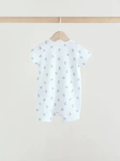 Next Bleu - Lot de 3 barboteuses zippées bidirectionnelles pour bébé (0 mois à 3 ans) Outlet