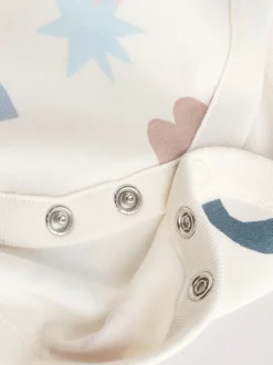 Next Bleu - Lot de 5 bodys à manches longues pour bébé Best