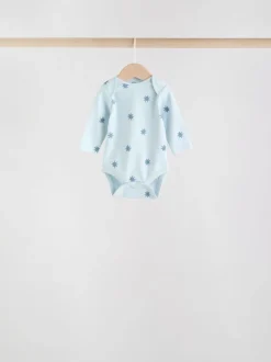 Next Bleu - Lot de 5 bodys à manches longues pour bébé Best