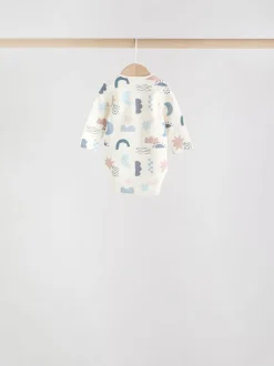 Next Bleu - Lot de 5 bodys à manches longues pour bébé Best