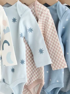 Next Bleu - Lot de 5 bodys à manches longues pour bébé Best