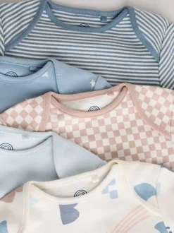 Next Bleu - Lot de 5 bodys à manches longues pour bébé Best