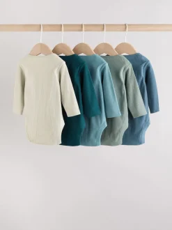 Next Bleu - Lot de 5 bodys à manches longues pour bébé Outlet