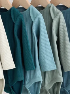 Next Bleu - Lot de 5 bodys à manches longues pour bébé Outlet