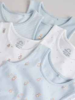 Next Bleu - Lot de 5 bodys pour bébé motif ours New