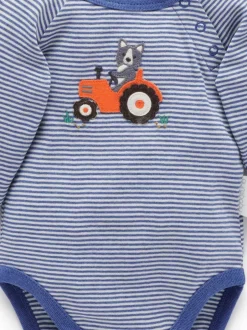 Purebaby Bleu - Lot de 2 bodys Sale