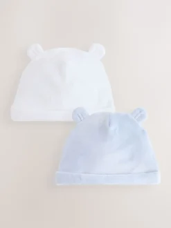 Next Bleu - Lot de 2 bonnets bébé en velours (0-12mois) Online