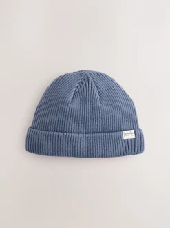 Next Bleu - Lot de 2 bonnets en maille bébé (0mois-2ans) Clearance