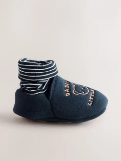Next Bleu - Lot de 2 chaussettes bébé maman et papa (0-24 mois) (0-18mois) New