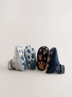 Next Bleu - Lot de 2 chaussettes bébé maman et papa (0-24 mois) (0-18mois) New