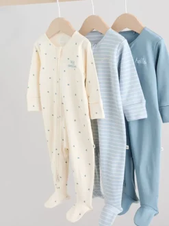 Next - Lot de 3 dors-bien bébé zippés (0-2ans) Bleu New