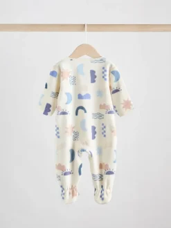 Next Bleu - Lot de 2 dors-bien bébé en micro polaire avec fermeture éclair bidirectionnelle Hot