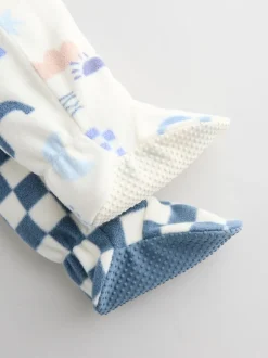 Next Bleu - Lot de 2 dors-bien bébé en micro polaire avec fermeture éclair bidirectionnelle Hot