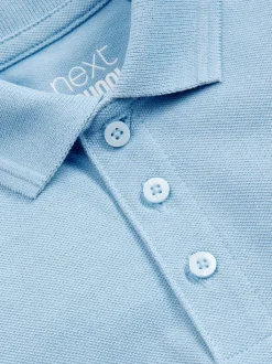 Next Bleu - Lot de 5 polos en coton à manches courtes pour l'école (3-16ans) Clearance
