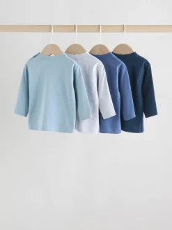 Next Bleu - Lot de 4 t-shirts à manches longues bébé (0mois2ans) Clearance
