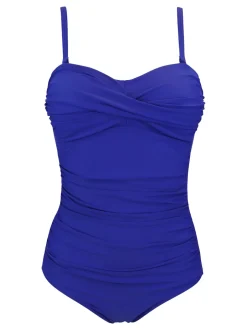 Pour Moi - Maillot de bain Santa Monica gainant au ventre à bretelles amovibles Bleu Outlet