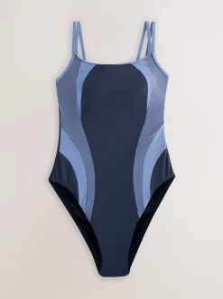 Next Bleu - Maillot de bain Scoop avec contrôle du ventre Discount