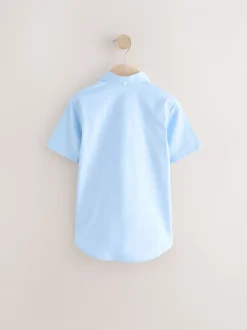 Next Bleu - Manches courtes Coton riche Oxford Chemise (3-16ans) Best