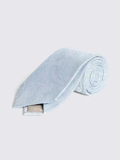 MOSS - Mariage Motif paisley Cravate Bleu Sale