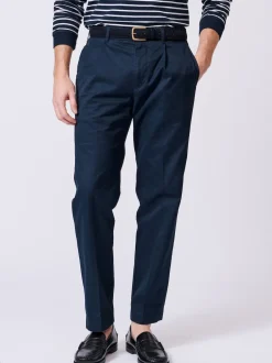 Aubin Bleu - Pantalon Stickney décontracté 100% coton