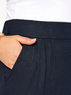 Yours Curve Bleu - Pantalon de jogging en jersey stretch à double pli Discount