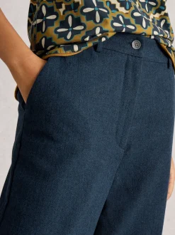White Stuff Bleu - Pantalon large Belle Tweedy Best