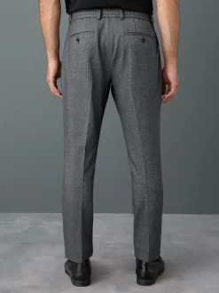 Next Bleu - Pantalons Coupe ajustée texturés à dos élastique extensible Clearance