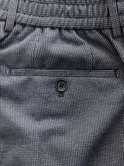 Next Bleu - Pantalons Coupe ajustée texturés à dos élastique extensible Clearance