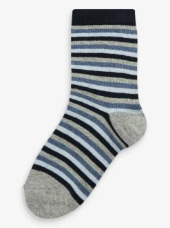 Next - Paquet de chaussettes en coton riche 7 Bleu Online
