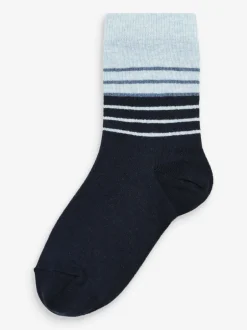 Next - Paquet de chaussettes en coton riche 7 Bleu Online