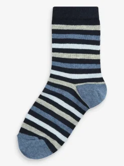 Next - Paquet de chaussettes en coton riche 7 Bleu Online